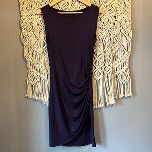 Michael Stars Purple Ruched Sleeveless Dress